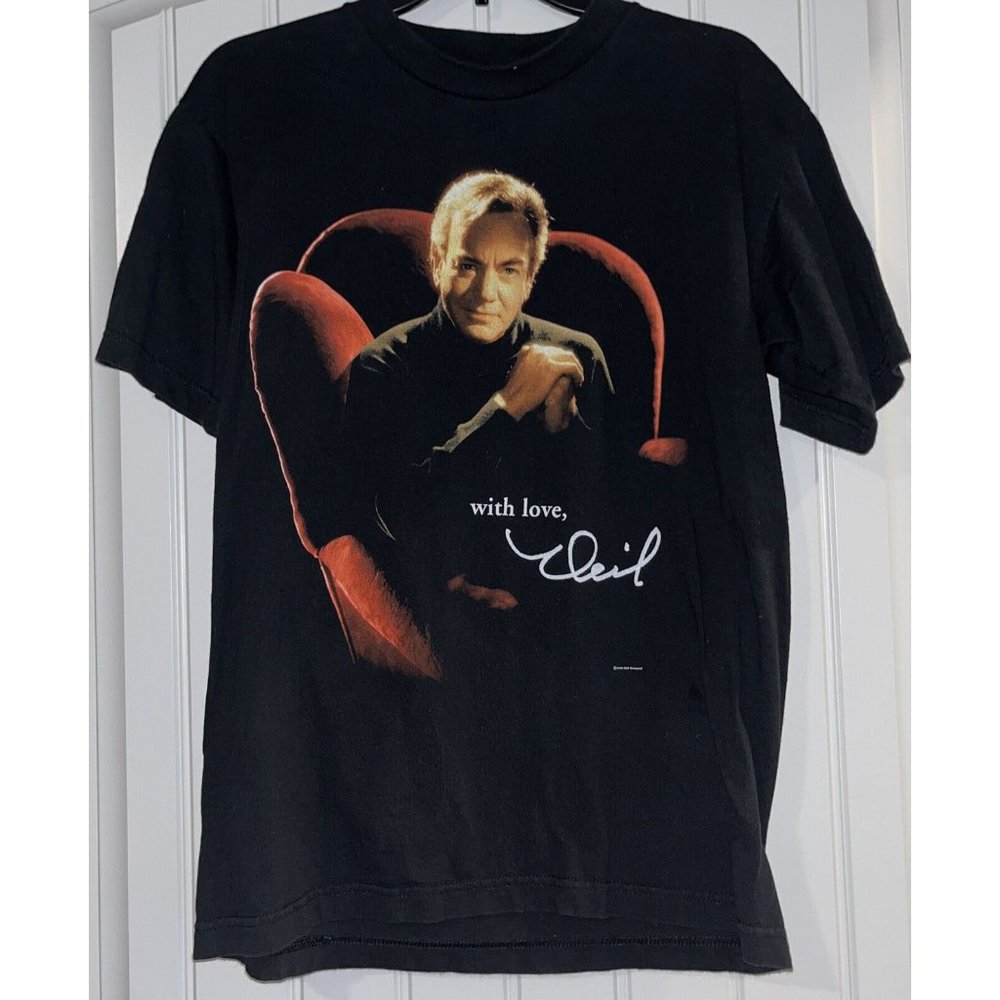 Vintage Neil Diamond T Shirt Mens Sz M Murina Black World Tour  90s USA
